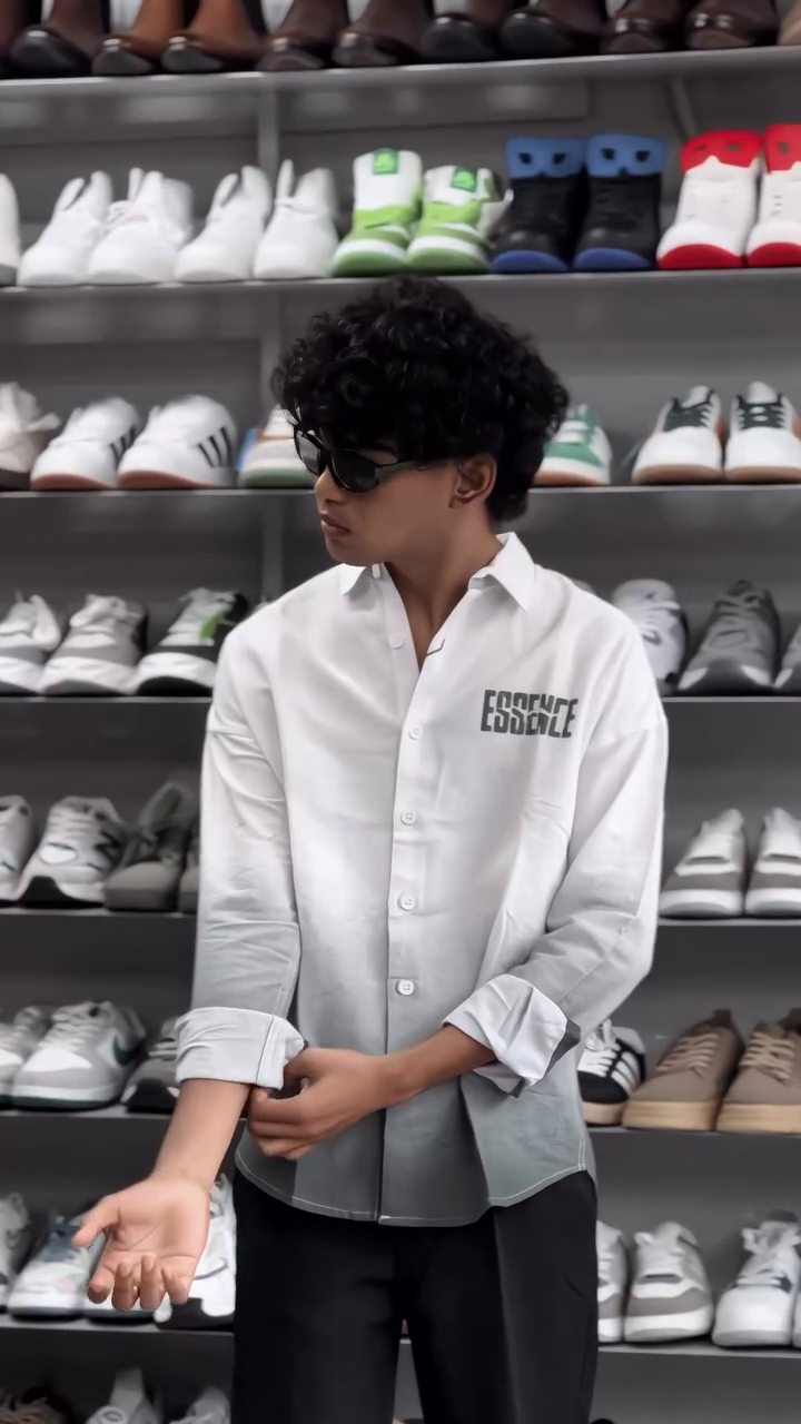 Men's Summer Shirt, Long Sleeve, Gradient Shirt, Breathable, Sweat Absorbent, Quick Drying, Fashion, Button-up, Casual, Soft, Cool, Stylish, Simple, Large Size, Spring