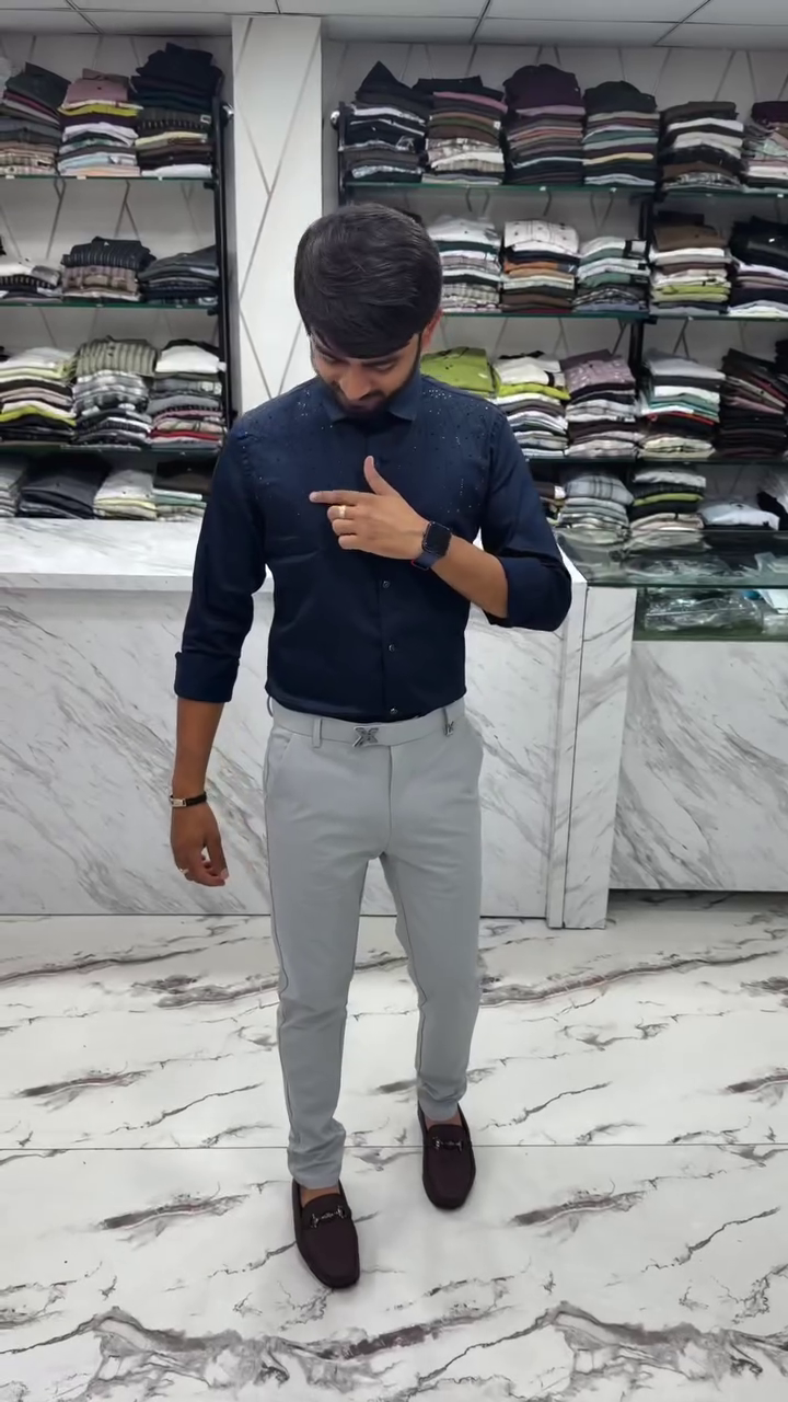 Men India Slim Fit Solid Spread Collar Party Shirt - Image 7