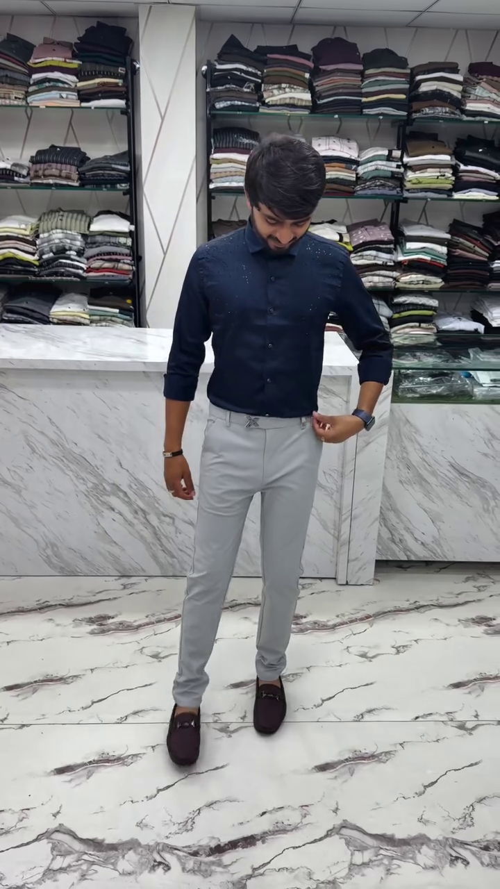 Men India Slim Fit Solid Spread Collar Party Shirt - Image 6