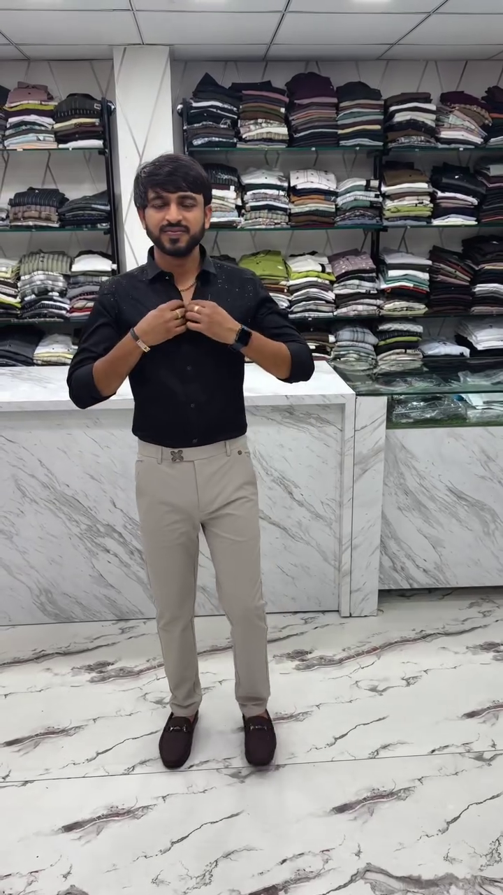 Men India Slim Fit Solid Spread Collar Party Shirt - Image 5