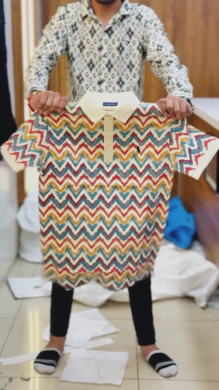 Printed Cotton Polo Men's T-Shirt - Image 12