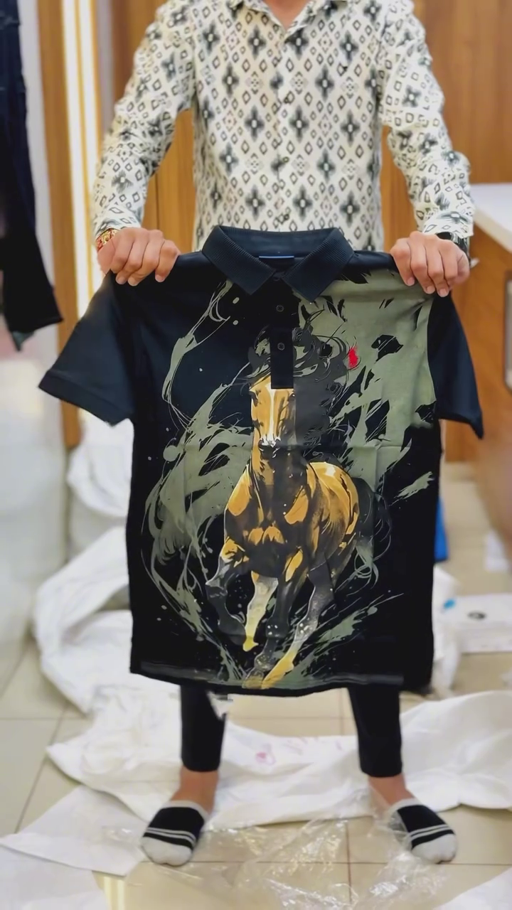 Printed Cotton Polo Men's T-Shirt - Image 11