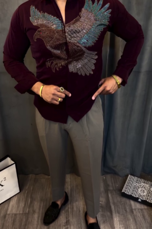 Stylish Men's Party Wear Shirt with Formal Trouser Combo