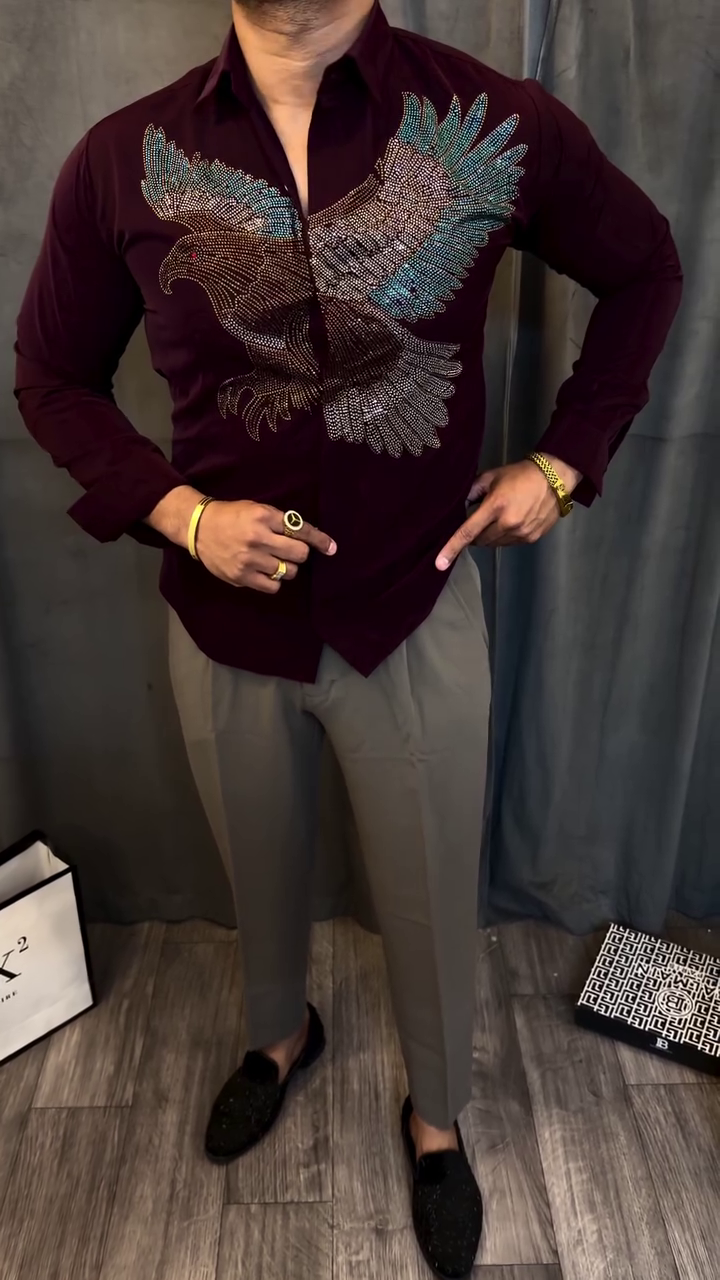 Stylish Men's Party Wear Shirt with Formal Trouser Combo