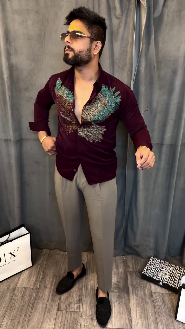 Stylish Men's Party Wear Shirt with Formal Trouser Combo - Image 2