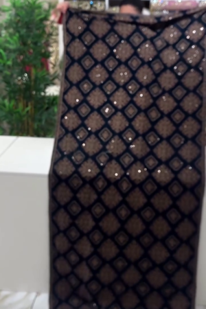 Luxury Velvet Sequins Designer Shawl