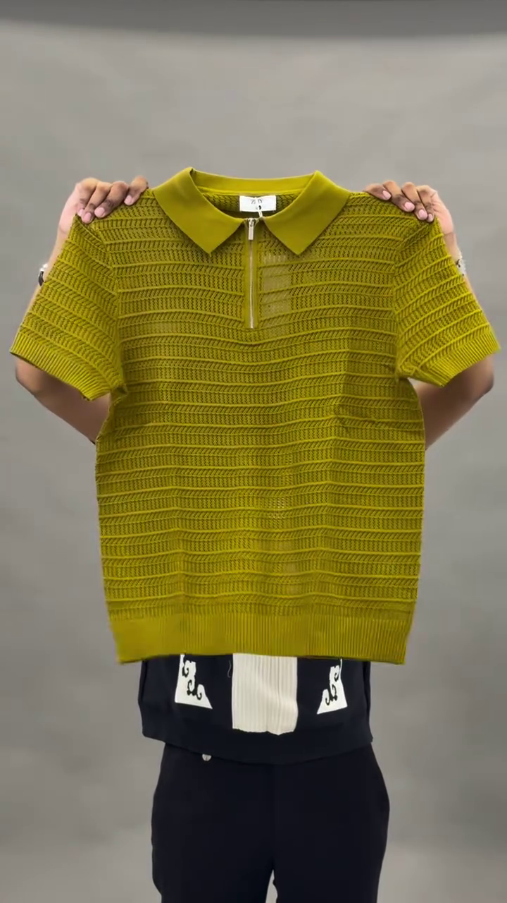 Men’s Stretchable Collar T-Shirt - Image 2