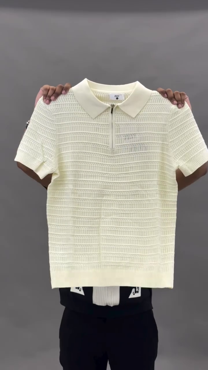 Men’s Stretchable Collar T-Shirt - Image 3