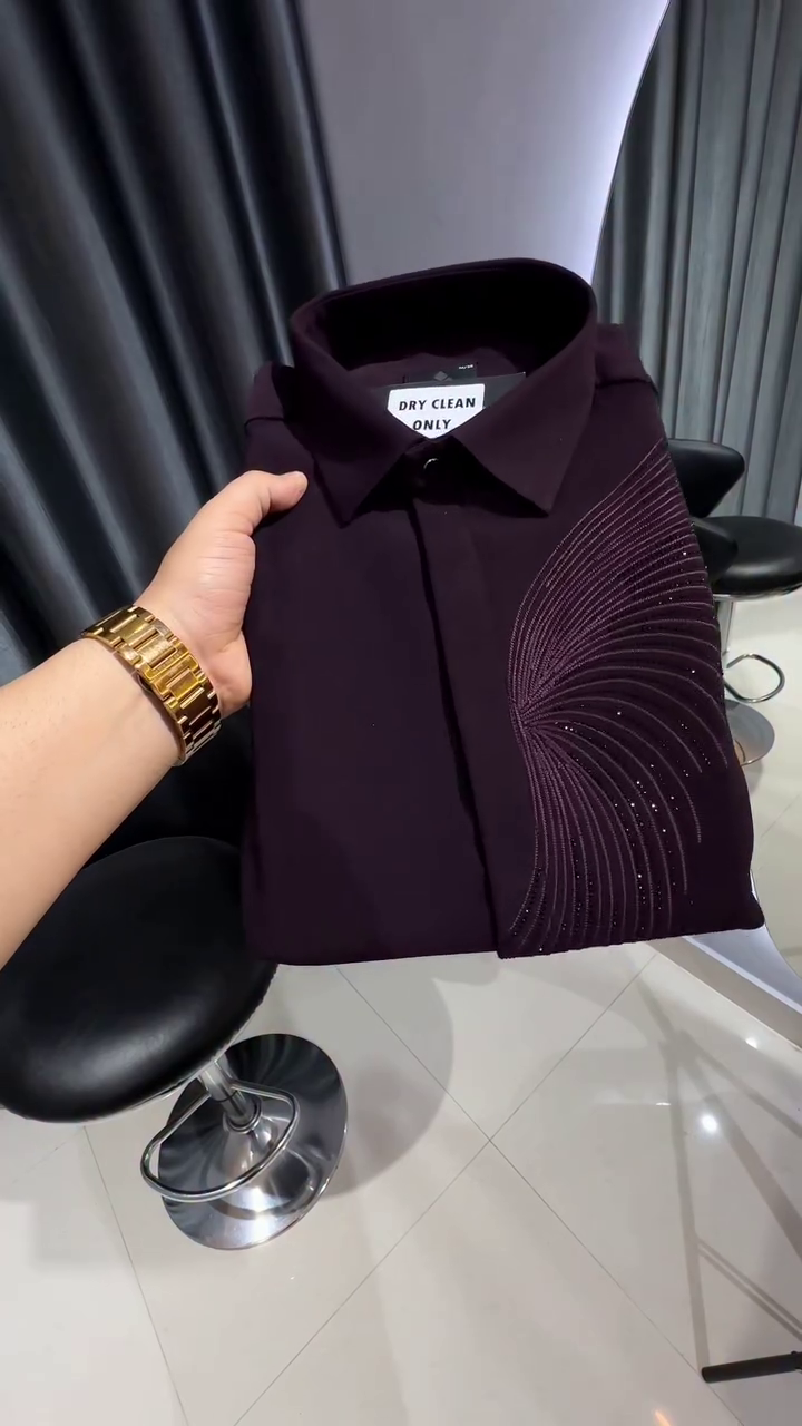 Luxury Designer Shimmer Shirt for Men’s