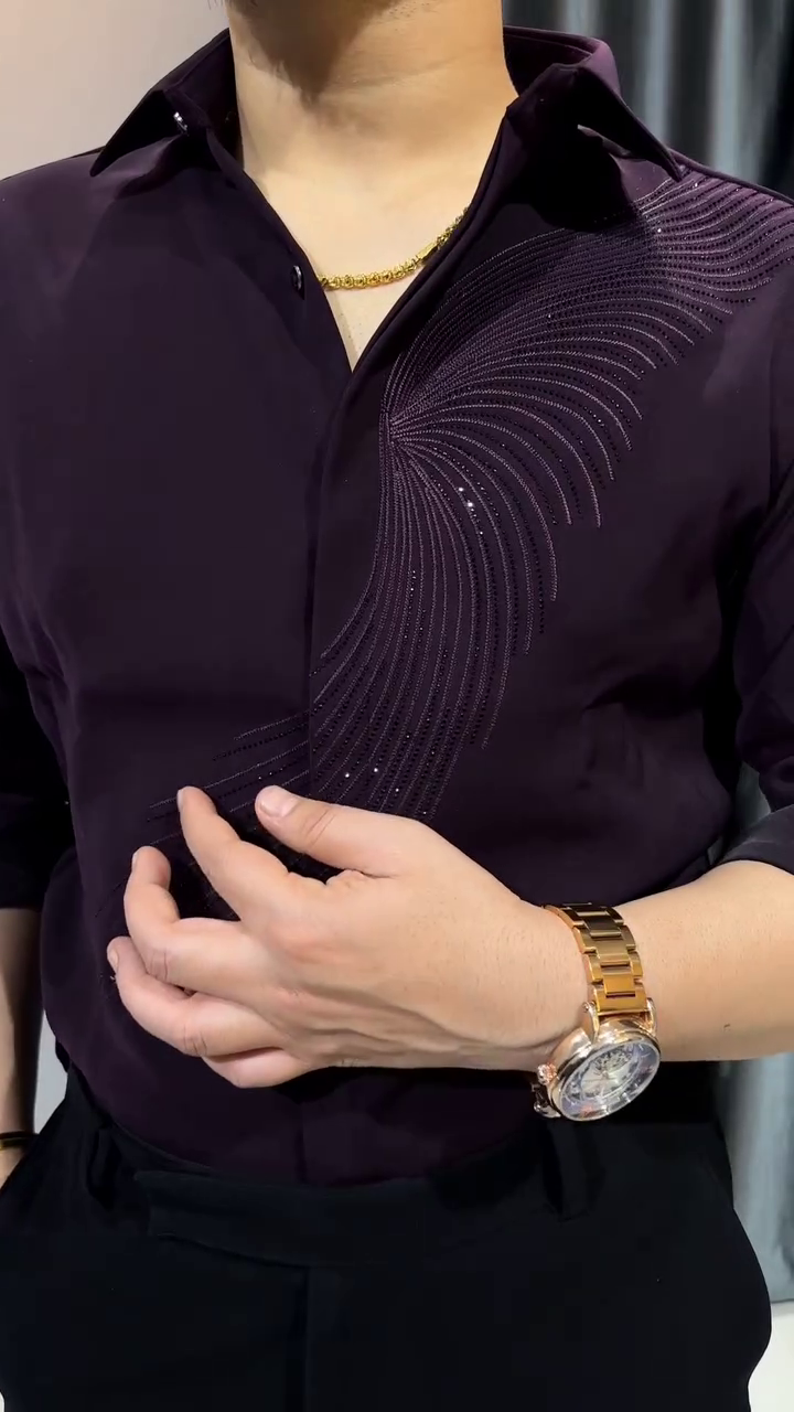 Luxury Designer Shimmer Shirt for Men’s - Image 2