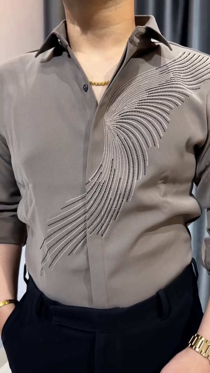 Luxury Designer Shimmer Shirt for Men’s - Image 3