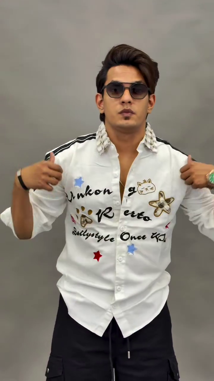 Premium Slim Fit Needle Work Party Shirt