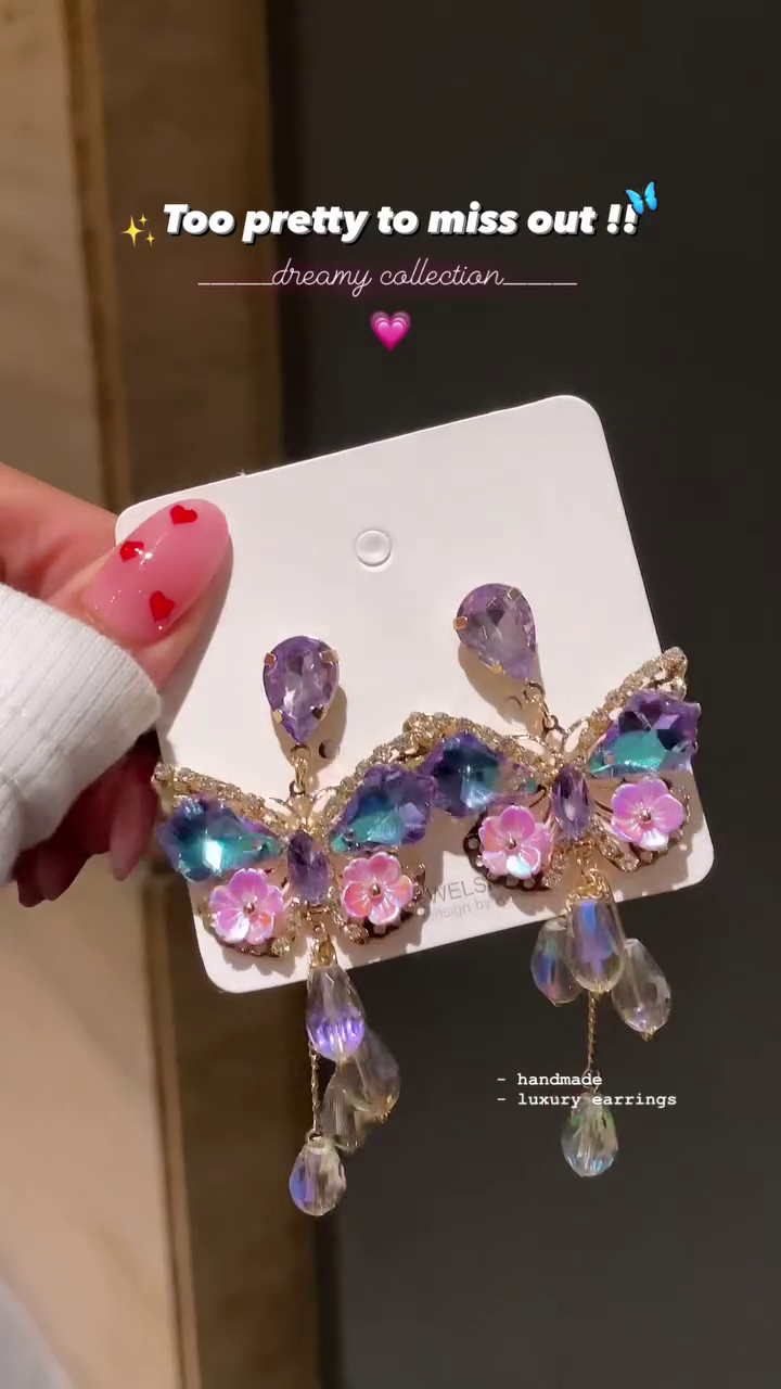 Korean Butterfly Earrings for Girls