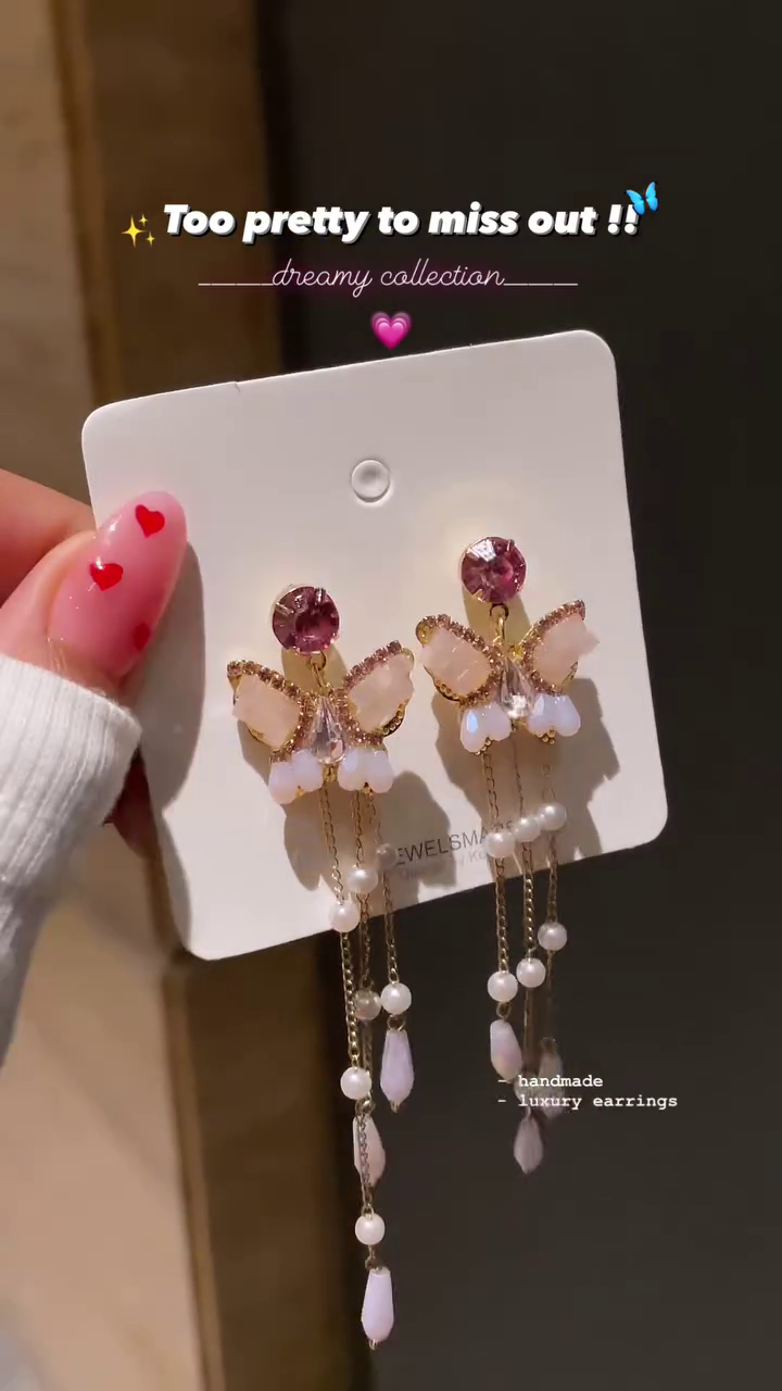 Korean Butterfly Earrings for Girls - Image 3