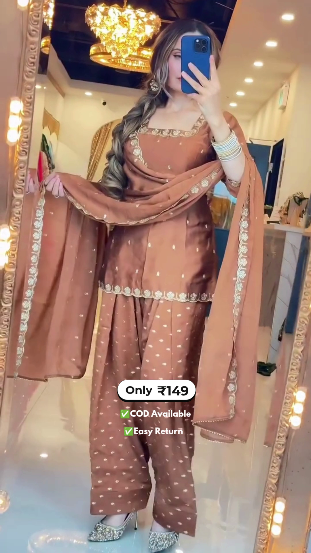 Women's Punjabi Farshi Suit with Dupatta - Image 2