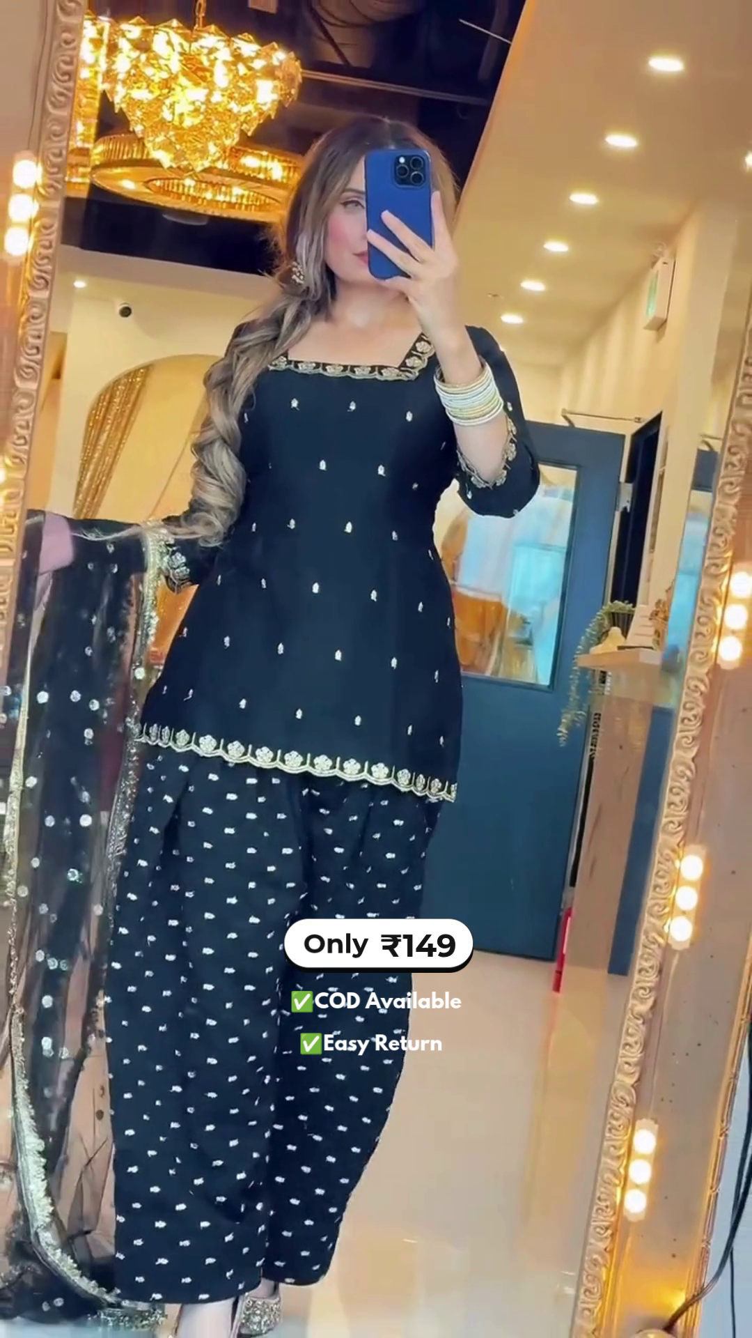 Women's Punjabi Farshi Suit with Dupatta - Image 3