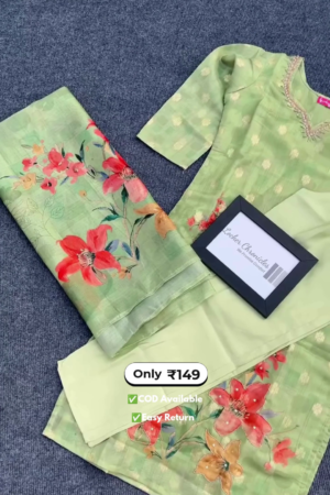 Elegant Women’s Light Green Kurta Set