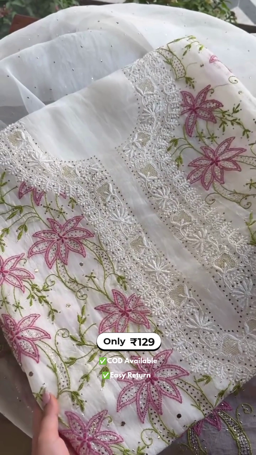 Elegant Women’s Net Kurta Set with Beautiful Work - Image 4